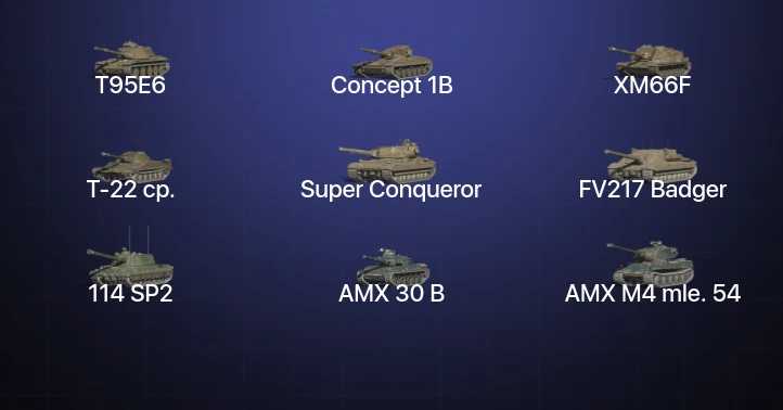 Танки Блиц — 80 Топов | T95E6 | Concept 1B | Объект 907 | Т-22 ср. 