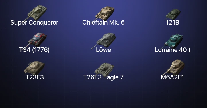 Танки Блиц — 20 Топов | Super Conqueror | Chieftain Mk. 6 | 121B 