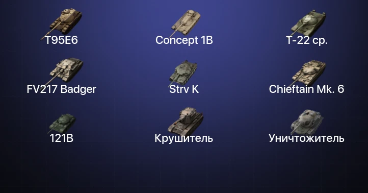 Танки Блиц — 20 Топов | T95E6 | Concept 1B | Т-22 ср. | Объект 260 