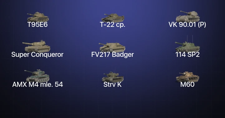 Танки Блиц — 48 Топов | T95E6 | Объект 907 | Т-22 ср. | Kampfpanzer 50 t 