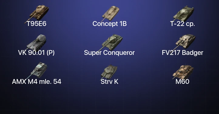 Танки Блиц — 39 Топов | Strv K | FV217 Badger | T95E6 | VK 90.01 (P) 