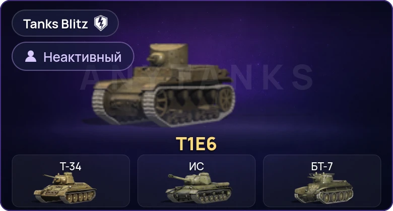 Tanks Blitz (RU) — Неактив | 1 Прем 