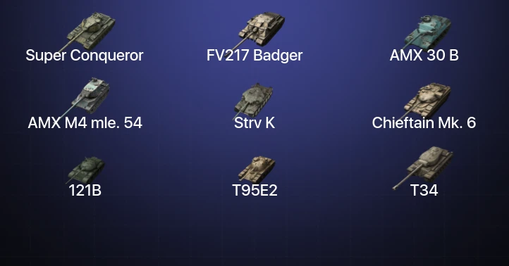 Танки Блиц — 16 Топов | AMX 30 B | Strv K | FV217 Badger | Kampfpanzer 50 t 