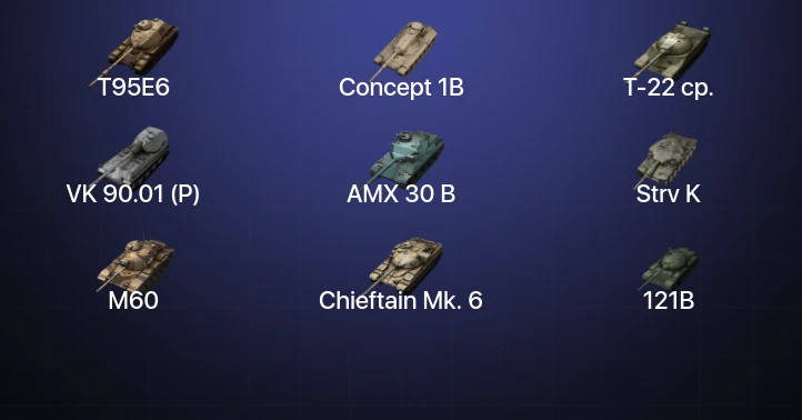 Танки Блиц — 19 Топов | AMX 30 B | Carro da Combattimento 45t | Strv K | T95E6 