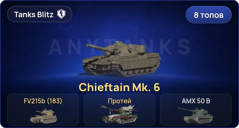 Танки Блиц — 8 Топов | Chieftain Mk. 6 
