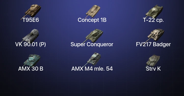 Танки Блиц — 54 Топа | Крушитель | Уничтожитель | AMX 30 B | Carro da Combattimento 45t 