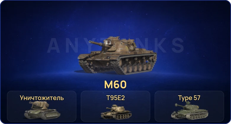 Танки Блиц — 1 Топ | M60 | Уничтожитель 