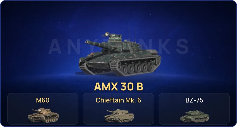 Танки Блиц — 26 Топов | AMX 30 B | M60 | Chieftain Mk. 6 | Уничтожитель 