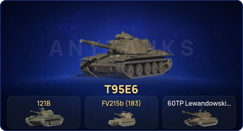 Танки Блиц — 20 Топов | T95E6 | 121B  | Смена пароля