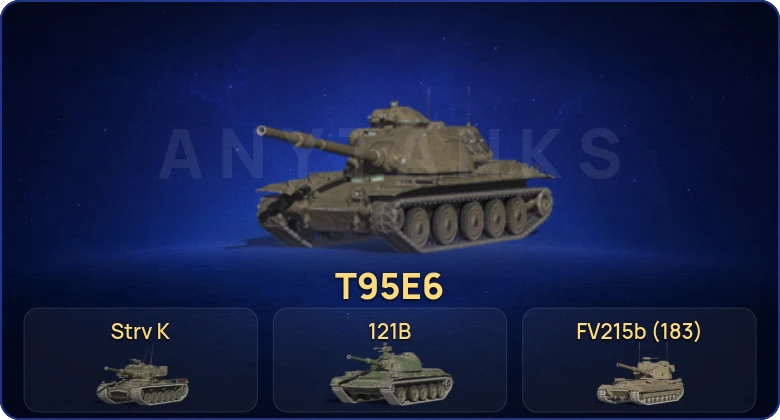 Танки Блиц — 30 Топов | Крушитель | Strv K | T95E6 | 121B 