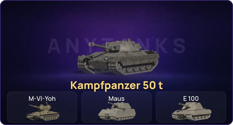 Танки Блиц — Неактив | 6 Топов | Крушитель | Kampfpanzer 50 t  | Смена пароля