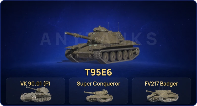 Аккаунт Танки Блиц: 29 Топов | FV217 Badger | T95E6 | VK 90.01 (P) | Объект 268 Вариант 4 