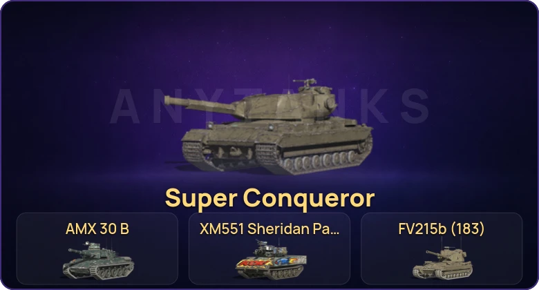 Танки Блиц — Неактив | 40 Топов | Крушитель | AMX 30 B | Super Conqueror 