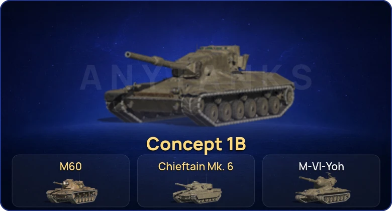 Танки Блиц — 8 Топов | Concept 1B | Chieftain Mk. 6 | M60 