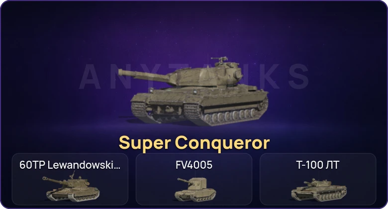 Танки Блиц — Неактив | 17 Топов | Крушитель | Super Conqueror 