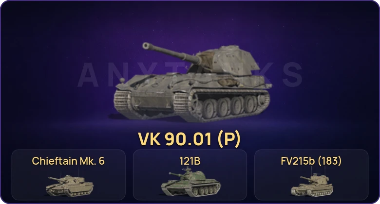 Танки Блиц — Неактив | 10 Топов | VK 90.01 (P) | 121B | Chieftain Mk. 6  | Смена пароля