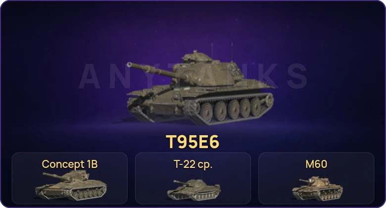 Танки Блиц — Неактив | 13 Топов | T95E6 | Concept 1B | 121B | M60 