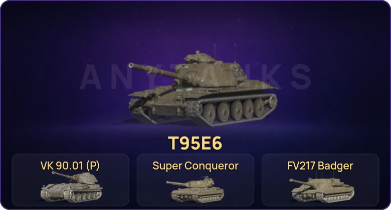 Танки Блиц — Неактив | 19 Топов | AMX 30 B | FV217 Badger | T95E6 | VK 90.01 (P) 