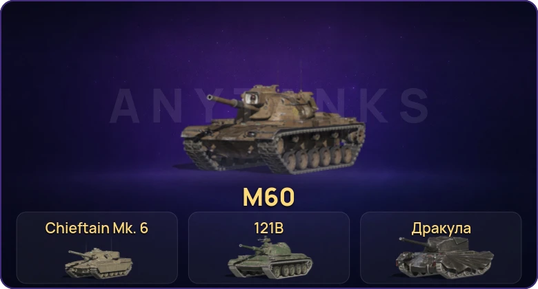 Танки Блиц — Неактив | 3 Топа | 121B | Chieftain Mk. 6 | M60 