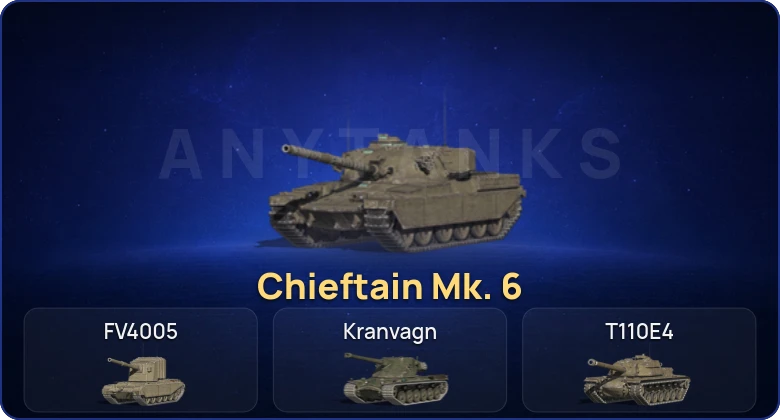 Танки Блиц — 4 Топа | Chieftain Mk. 6 