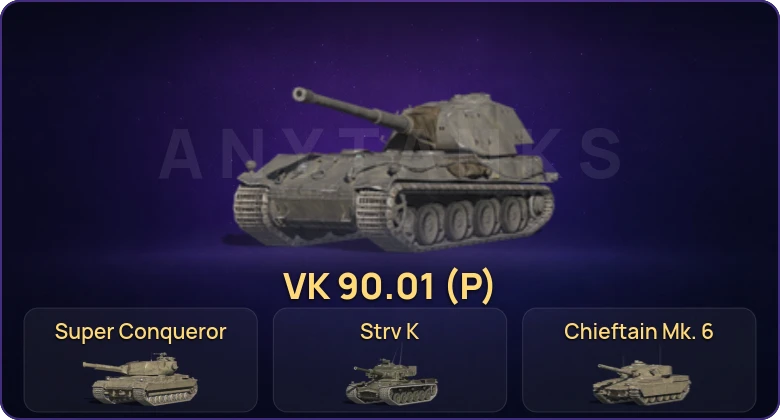 Танки Блиц — Неактив | 12 Топов | Strv K | VK 90.01 (P) | 121B | Chieftain Mk. 6 
