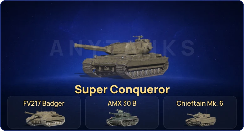 Танки Блиц — 24 Топа | AMX 30 B | FV217 Badger | Chieftain Mk. 6 | Super Conqueror 