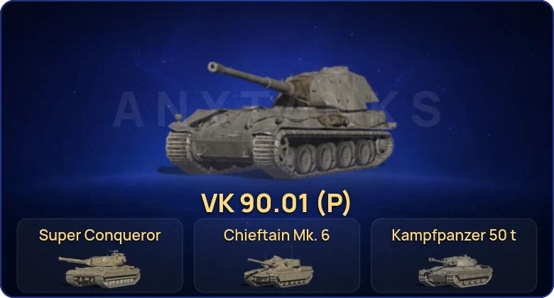 Танки Блиц — 21 Топ | Крушитель | VK 90.01 (P) | Kampfpanzer 50 t | Объект 268 Вариант 4 