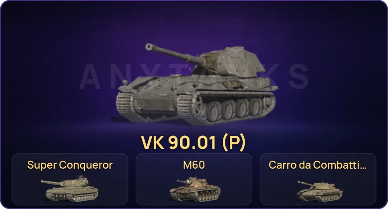 Танки Блиц — Неактив | 18 Топов | Carro da Combattimento 45t | VK 90.01 (P) | Объект 268 Вариант 4 | M60 