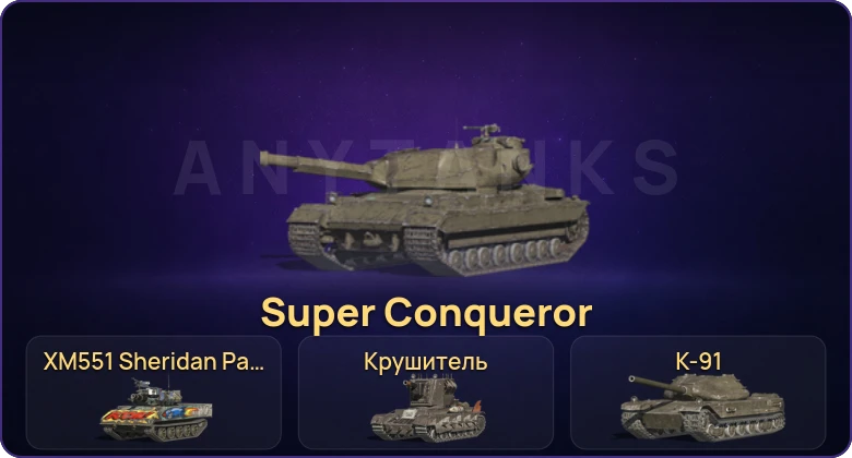 Танки Блиц — Неактив | 2 Топа | Super Conqueror | Крушитель  | Смена пароля