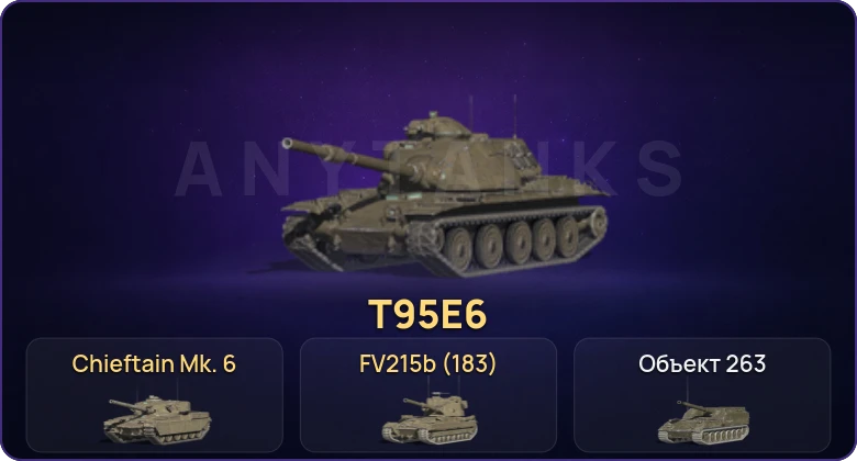 Танки Блиц — Неактив | 18 Топов | T95E6 | Chieftain Mk. 6 