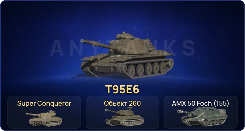 Танки Блиц — 5 Топов | T95E6 | Super Conqueror | Объект 260 