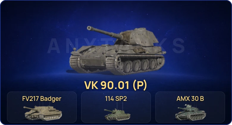 Танки Блиц — 11 Топов | AMX 30 B | FV217 Badger | VK 90.01 (P) | Kampfpanzer 50 t  | Смена пароля