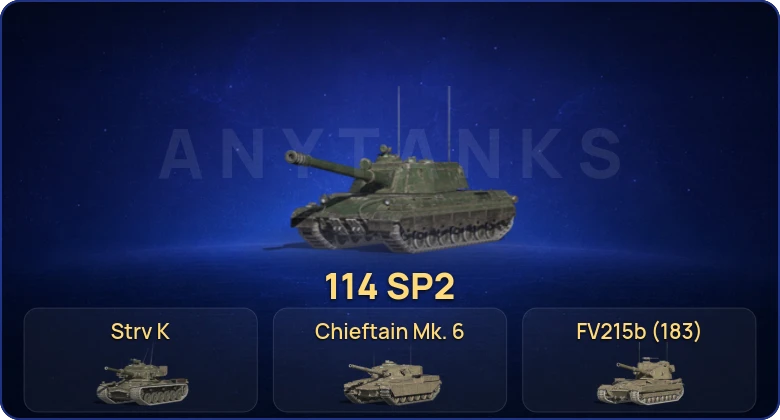 Танки Блиц — 15 Топов | Strv K | Chieftain Mk. 6 | 114 SP2 