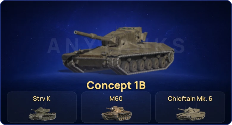 Танки Блиц — 16 Топов | Strv K | Concept 1B | 121B | Chieftain Mk. 6  | Смена пароля