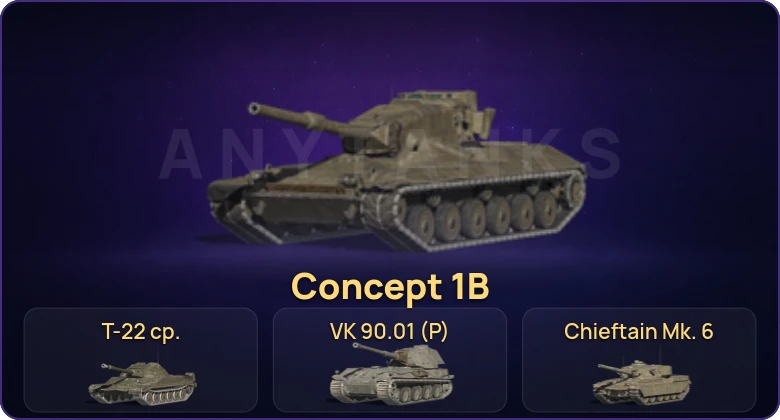 Танки Блиц — Неактив | 13 Топов | VK 90.01 (P) | Concept 1B | Chieftain Mk. 6 | Т-22 ср. 