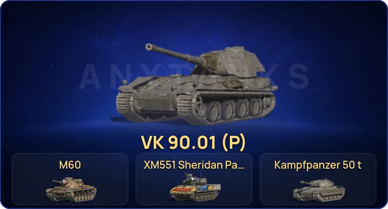 Танки Блиц — 18 Топов | VK 90.01 (P) | Kampfpanzer 50 t | M60  | Смена пароля