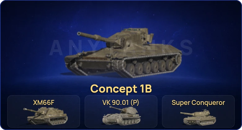 Танки Блиц — 24 Топа | Concept 1B | VK 90.01 (P) | Super Conqueror | AMX M4 mle. 54  | Смена пароля