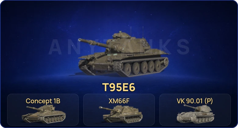 Танки Блиц — 21 Топ | T95E6 | Concept 1B | VK 90.01 (P) | Super Conqueror  | Смена пароля