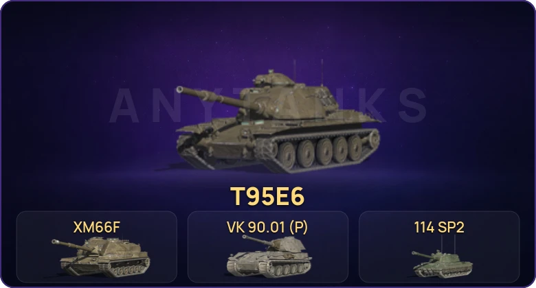 Аккаунт Танки Блиц: Неактив | 25 Топов | AMX 30 B | Strv K | T95E6 | VK 90.01 (P)  | Смена пароля