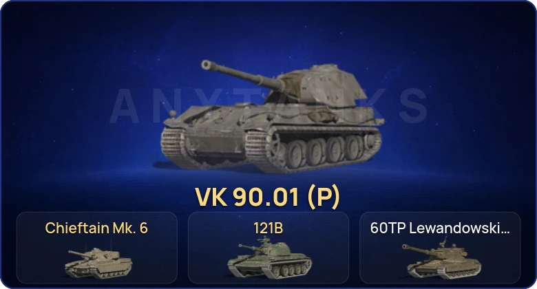 Танки Блиц — 6 Топов | VK 90.01 (P) | 121B | Chieftain Mk. 6 