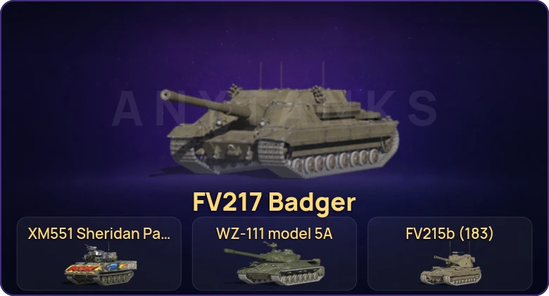 Танки Блиц — Неактив | 17 Топов | FV217 Badger | WZ-111 model 5A 