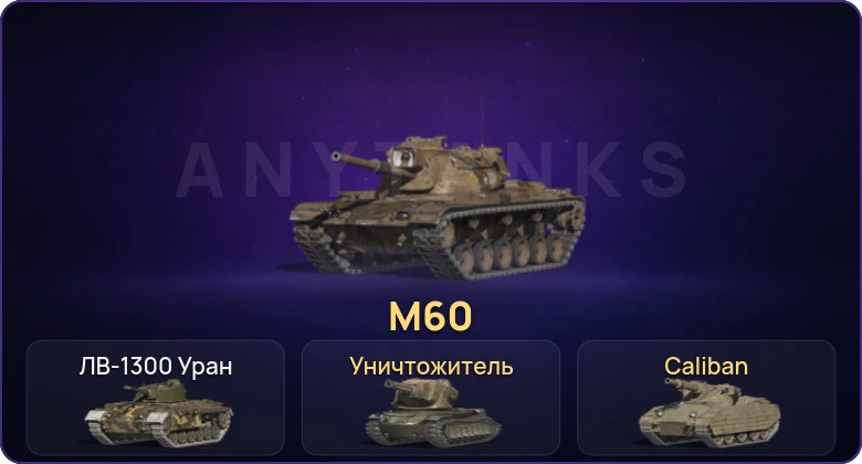 Танки Блиц — Неактив | 2 Топа | Уничтожитель | M60 
