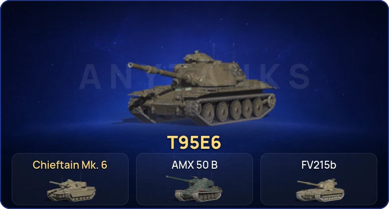 Танки Блиц — 6 Топов | T95E6 | Chieftain Mk. 6 