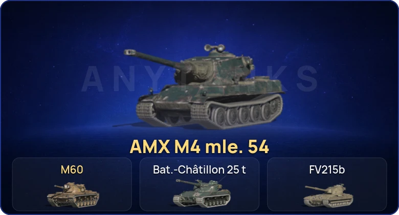 Танки Блиц — 4 Топа | AMX M4 mle. 54 | M60  | Смена пароля