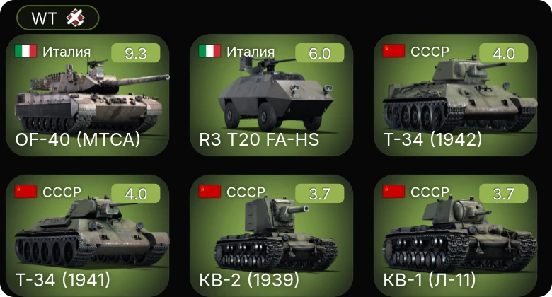 WT — 6 ранг: 1шт