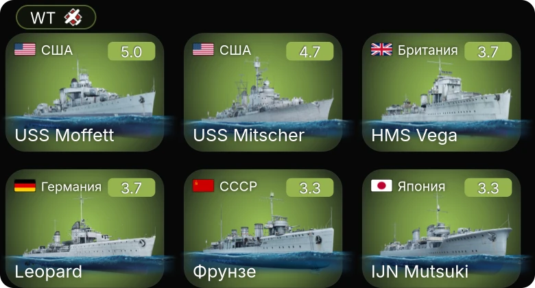 WT — USS Moffett | F4F-3 | P-36G | F2A-3 | USS Mitscher