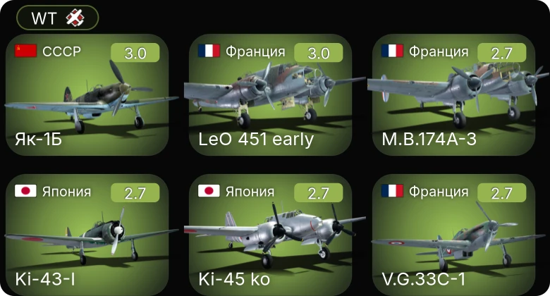 WT — ЛаГГ-3-8 | Як-1Б | Як-1 | ЛаГГ-3-11 | Hurricane Mk.IIB/Trop