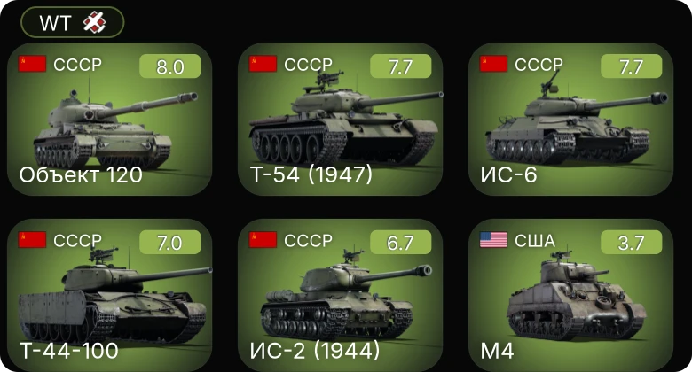 WT — 5 ранг: 4шт