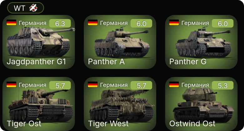 WT — Jagdpanther G1 | VK 3002 (M) | Су-6 (М-71Ф) | Ла-5ФН | Ил-2М тип 3