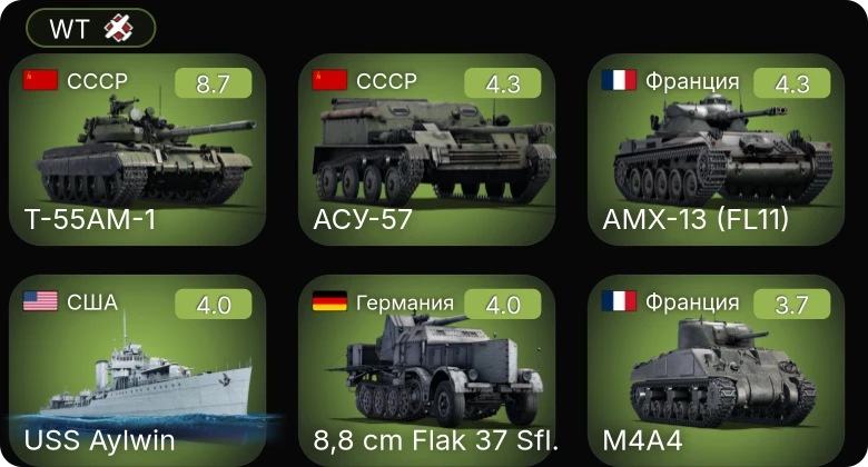 WT — 6 ранг: 1шт